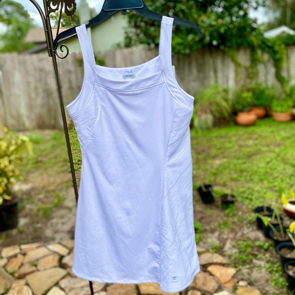 FILA Performa White Lined Bra Tennis Dress